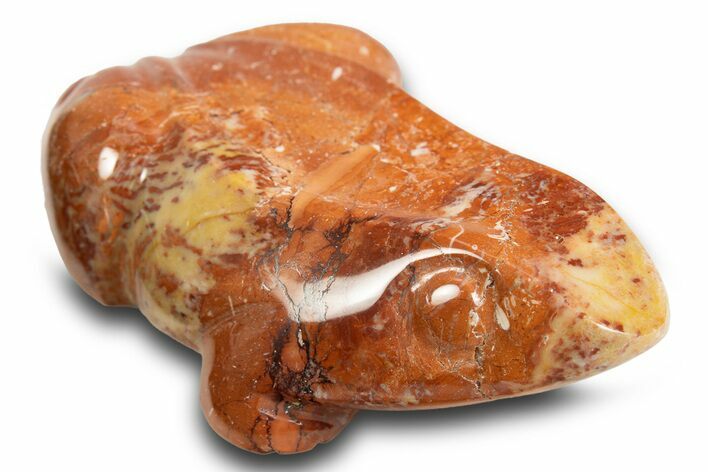 Carved Peach Jasper Frog - Philippines #309120